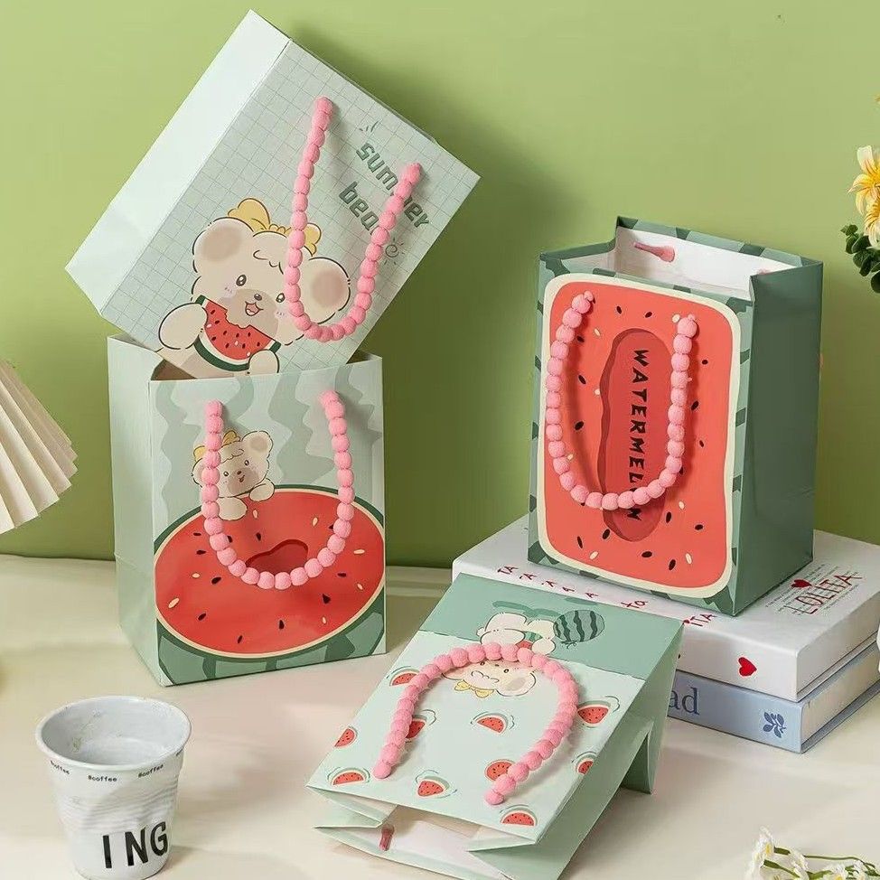 Túi Quà Gấu Hoạt Hình Dễ Thương Túi Quà Tặng Sinh Nhật Lưu Niệm Dày Dặn 