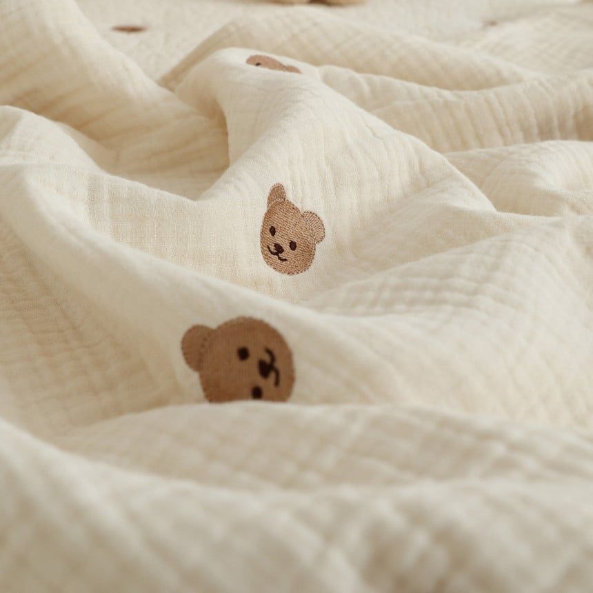  Chăn Xô 6 Lớp Cotton Nguyên Chất Họa Tiết Thêu - Chăn Mỏng Cho Bé Sơ Sinh, Trẻ Nhỏ Mùa Xuân Hè Phong Cách Hàn Quốc [GIAO HÀNG 2-10 NGÀY | SỈ TỪ 2 TRIỆU | CÓ THỂ IN LOGO] 