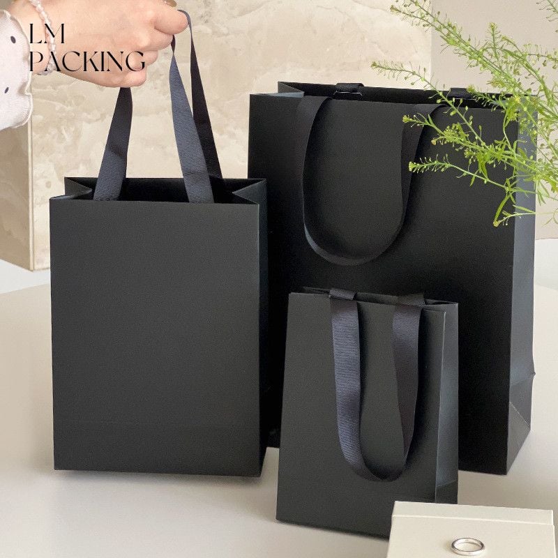  Túi Giấy Cầm Tay Màu Trắng Phong Cách Xiaoxiang Đựng Trang Sức Quà Tặng In Logo 