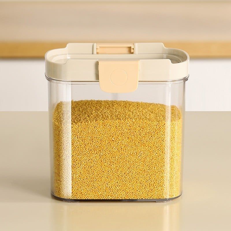  Hộp Bảo Quản Ngũ Cốc Bằng Nhựa Kín Khí - Hộp Đựng Thực Phẩm Gia Đình Dạng Vuông, Có Thể Mở Rộng, Nhiều Dung Tích [GIAO HÀNG 2-10 NGÀY | SỈ TỪ 2 TRIỆU | CÓ THỂ IN LOGO] 
