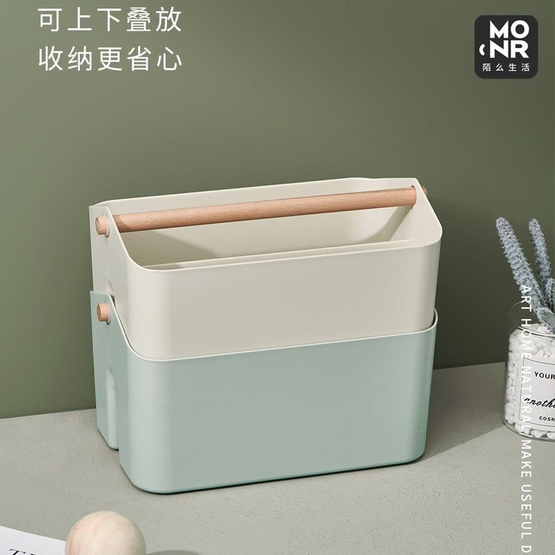  Hộp Đựng Đồ Cầm Tay Bằng Nhựa Hộp Đựng Đồ Ăn Vặt Cầm Tay Hộp Đựng Mỹ Phẩm Văn Phòng Giỏ Đựng Đồ Để Bàn Nhà Bếp 