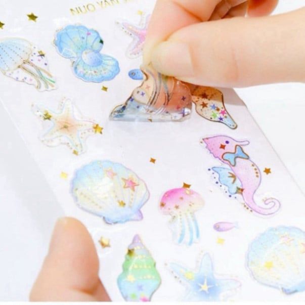  Bộ 3 Sticker Bướm Ngọc Trai 