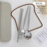  Bộ Dao Kéo Thìa Nĩa Đũa Inox 3 Món - Bộ Dụng Cụ Ăn Uống Cá Nhân Tiện Lợi, Dùng Cho Học Sinh, Người Lớn, Văn Phòng [GIAO HÀNG 2-10 NGÀY | SỈ TỪ 2 TRIỆU | CÓ THỂ IN LOGO] 