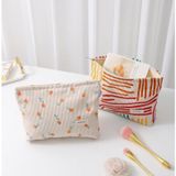  Túi mỹ phẩm nhung hoa cao cấp dung tích lớn đựng cọ trang điểm son môi cho shop 