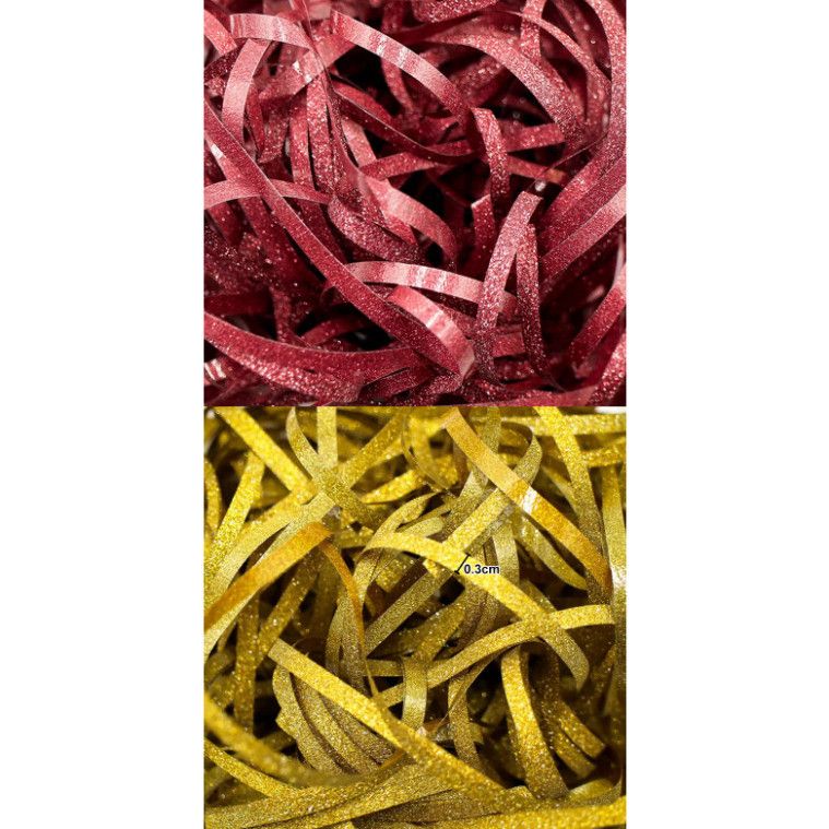  Giấy Rơm Nhũ Lấp Lánh (1KG) – MIX 500GR Để Trang Trí Hộp Quà Tặng Tỏa Sáng! 