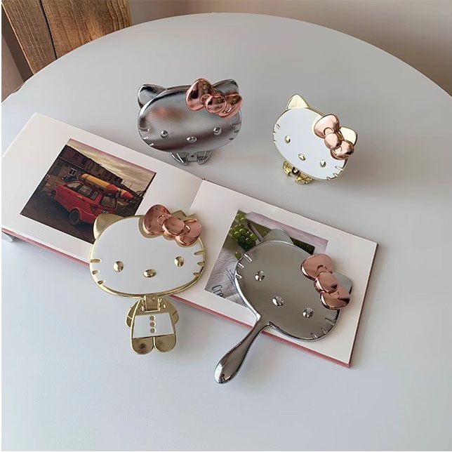  Gương Nhỏ Mini Hình Mèo Thiếu Nữ Cầm Tay Dễ Thương Có Thể Gập [GIAO HÀNG 2-10 NGÀY | SỈ TỪ 2 TRIỆU | CÓ THỂ IN LOGO] 