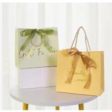  Túi Giấy Quai Dù Định Hình Cổ Điển, Kèm Ruy Băng - Phụ Kiện Quà Tặng Sang Trọng 