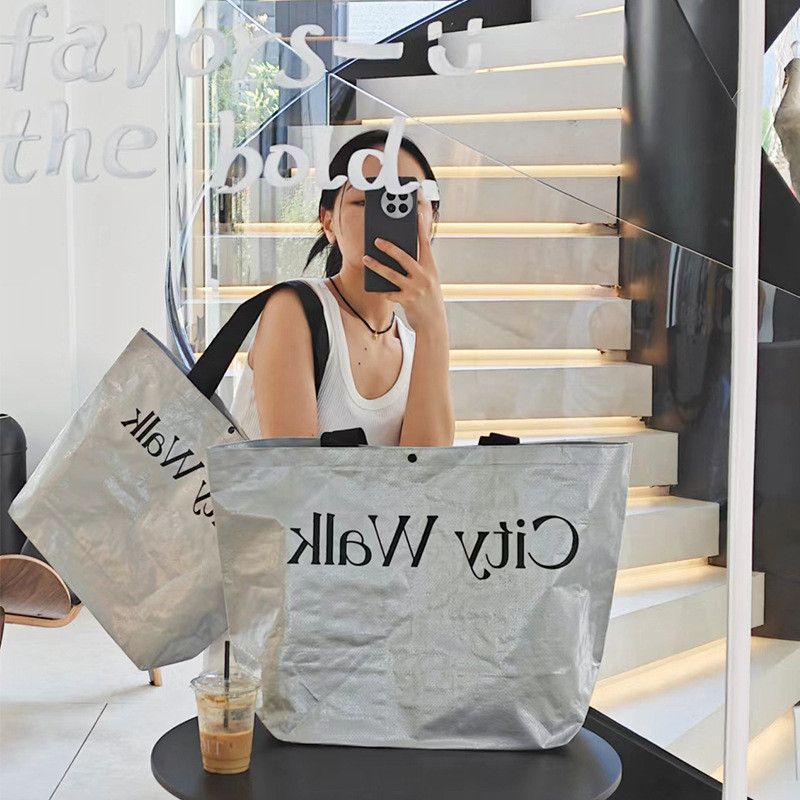  Túi tote dung tích lớn thân thiện môi trường, túi shopping cao cấp 