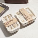  Hộp cơm bằng lò vi sóng kiểu Nhật, chuyên dùng cho dân văn phòng, hộp cơm bằng sợi rơm lúa mì cho nữ, 