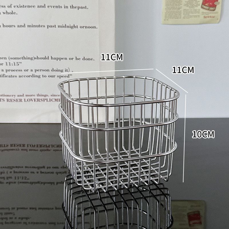 Giỏ Đựng Đồ Bằng Inox Hình Vuông - Rổ Đựng Mỹ Phẩm, Đồ Lặt Vật Để Bàn, Phong Cách Hiện Đại, Gia Dụng [GIAO HÀNG 2-10 NGÀY | SỈ TỪ 2 TRIỆU | CÓ THỂ IN LOGO] 