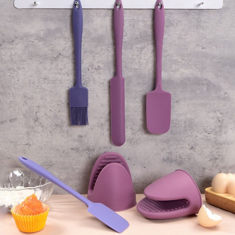  Cây vét bột silicon nguyên khối cỡ lớn, cây vét bột nướng bánh có tay cầm chịu nhiệt cao, bộ dụng cụ gồm cây phết kem 