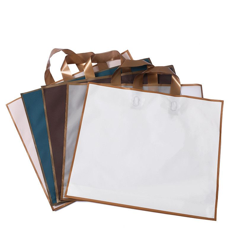  Túi Nhựa Tote Trong Suốt Mờ Tùy Chỉnh Logo Cho Shop Quần Áo Trẻ Em Phụ Nữ 