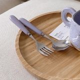  Bộ Muỗng, Nĩa Màu Tím Khoai Môn, Đỏ Phong Cách Hàn Quốc - Thìa Nĩa Salad Cán Dài, Đồ Ăn Gia Dụng [GIAO HÀNG 2-10 NGÀY | SỈ TỪ 2 TRIỆU | CÓ THỂ IN LOGO] 