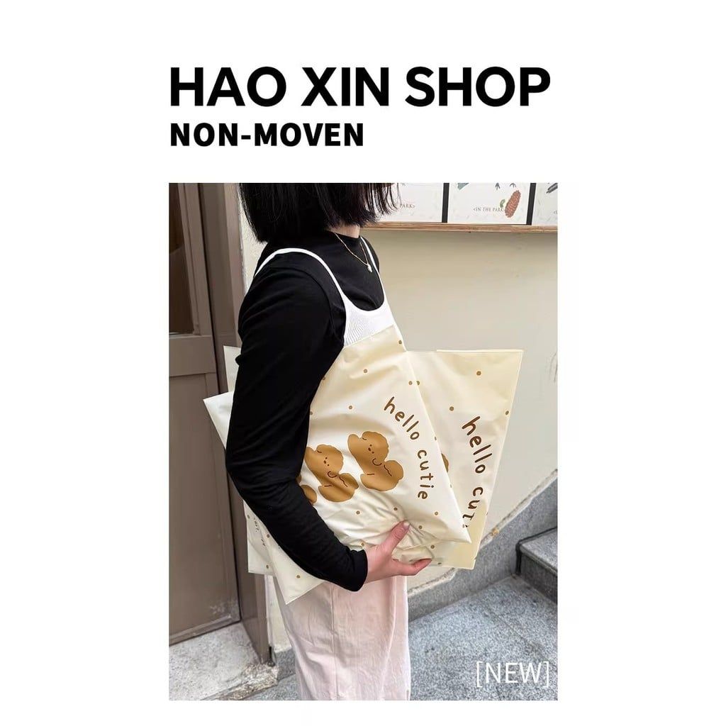  Túi zip nhám hoạt hình cao cấp túi nhựa tự khóa đựng quần áo shop thời trang 