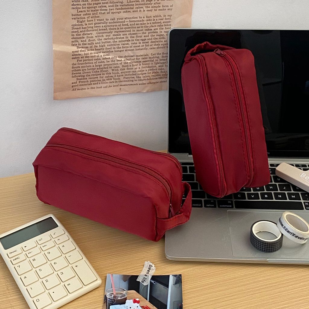  Túi Đựng Bút Cầm Tay Nylon Đa Năng - Hộp Bút 3 Chiều Phong Cách Nhật Đơn Giản [GIAO HÀNG 2-10 NGÀY | SỈ TỪ 2 TRIỆU | CÓ THỂ IN LOGO] 