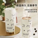  Cốc Giữ Nhiệt Hình Mèo Dung Tích Lớn Có Ống Hút Tiện Lợi [GIAO HÀNG 2-10 NGÀY | SỈ TỪ 2 TRIỆU | CÓ THỂ IN LOGO] 