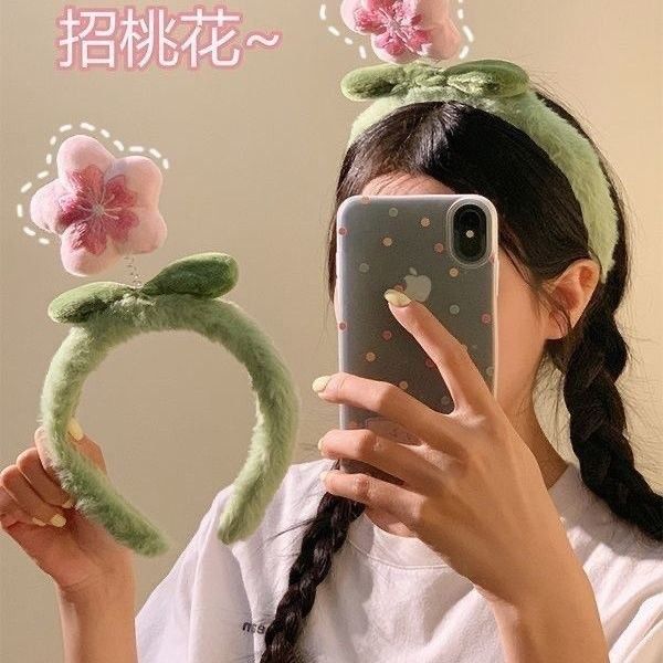  Bờm Tóc Hoa Đào Dễ Thương Kẹp Tóc Rửa Mặt Sang Trọng [GIAO HÀNG 2-10 NGÀY | SỈ TỪ 2 TRIỆU | CÓ THỂ IN LOGO] 