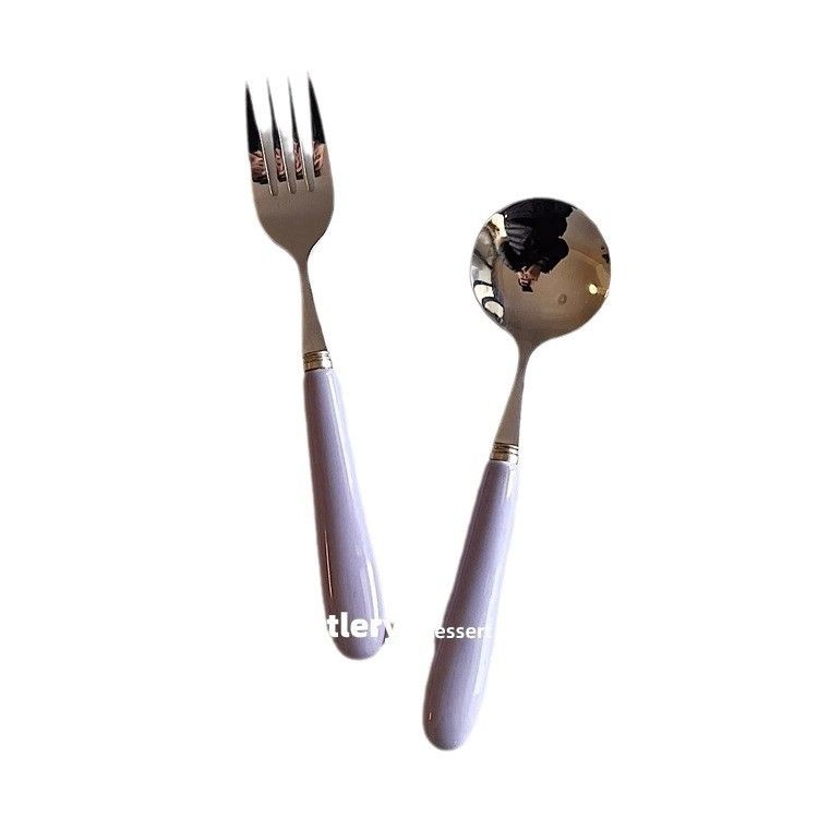  Bộ Muỗng, Nĩa Màu Tím Khoai Môn, Đỏ Phong Cách Hàn Quốc - Thìa Nĩa Salad Cán Dài, Đồ Ăn Gia Dụng [GIAO HÀNG 2-10 NGÀY | SỈ TỪ 2 TRIỆU | CÓ THỂ IN LOGO] 