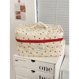  Túi Đựng Mỹ Phẩm Vải Cotton Màu Đỏ Hình Trái Tim - Túi Xách Đựng Đồ Trang Điểm, Phụ Kiện Du Lịch Dễ Thương, Xuất Khẩu [GIAO HÀNG 2-10 NGÀY | SỈ TỪ 2 TRIỆU | CÓ THỂ IN LOGO] 