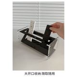  Kệ Để Bàn Acrylic Hình Chữ Nhật Màu Đen Trong - Giá Đựng Đồ Trang Trí Phòng Khách, Bàn Trà, Tivi [GIAO HÀNG 2-10 NGÀY | SỈ TỪ 2 TRIỆU | CÓ THỂ IN LOGO] 