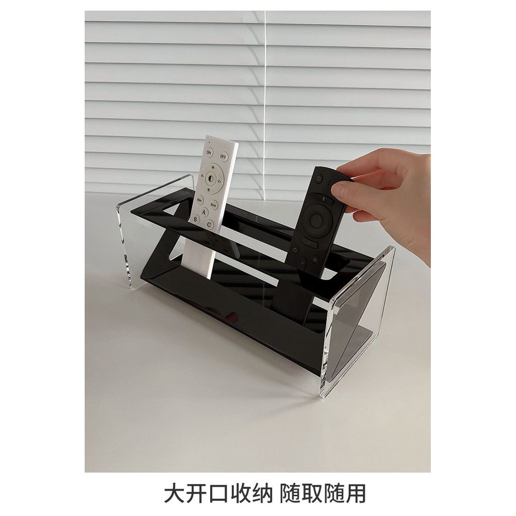  Kệ Để Bàn Acrylic Hình Chữ Nhật Màu Đen Trong - Giá Đựng Đồ Trang Trí Phòng Khách, Bàn Trà, Tivi [GIAO HÀNG 2-10 NGÀY | SỈ TỪ 2 TRIỆU | CÓ THỂ IN LOGO] 
