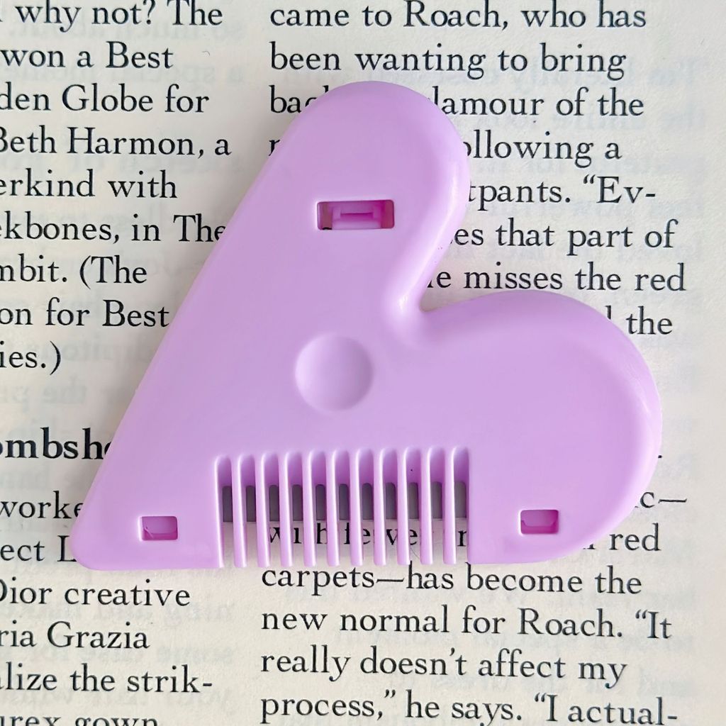  爱心形削发器双面修发刀桃心削发刀心形修剪刘海削发神器修发梳 