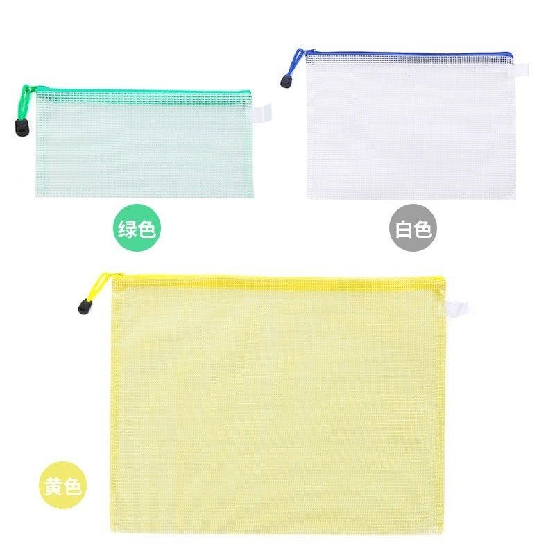  (HÀNG ĐẶT TRƯỚC) Combo 10 Túi Tài Liệu PVC Lưới Khóa Kéo Trong Suốt In Logo Được [GIAO HÀNG 2-10 NGÀY | SỈ TỪ 2 TRIỆU | CÓ THỂ IN LOGO] 
