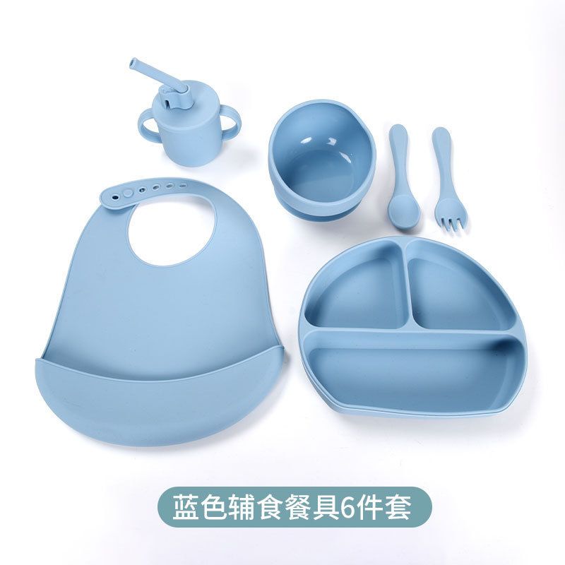  Bộ Dụng Cụ Ăn Silicon Cho Bé: Bát, Nĩa, Thìa, Cốc, Yếm Chống Đổ [GIAO HÀNG 2-10 NGÀY | SỈ TỪ 2 TRIỆU | CÓ THỂ IN LOGO] 