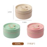  Hộp cơm bằng lò vi sóng kiểu Nhật, chuyên dùng cho dân văn phòng, hộp cơm bằng sợi rơm lúa mì cho nữ, 