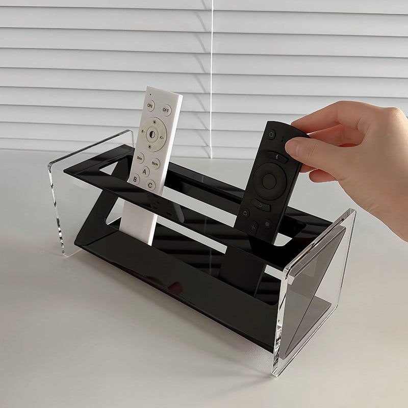  Kệ Để Bàn Acrylic Hình Chữ Nhật Màu Đen Trong - Giá Đựng Đồ Trang Trí Phòng Khách, Bàn Trà, Tivi [GIAO HÀNG 2-10 NGÀY | SỈ TỪ 2 TRIỆU | CÓ THỂ IN LOGO] 
