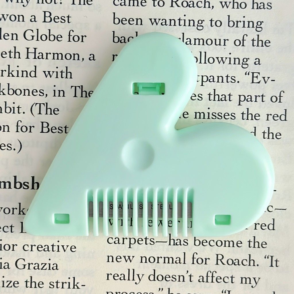  爱心形削发器双面修发刀桃心削发刀心形修剪刘海削发神器修发梳 