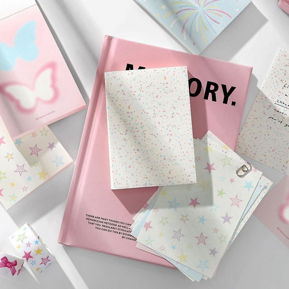  Giấy Ghi Nhớ Papermore 10 Tờ Cầu Vồng Hàn Quốc - Sổ Tay Trang Trí Sáng Tạo 