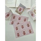  Nhãn dán miệng túi quà hình gấu nhỏ dễ thương phong cách hoạt hình sáng tạo 