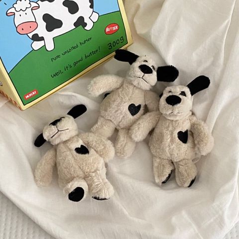  (HÀNG ĐẶT TRƯỚC) 2  Móc Khóa Búp Bê Lông ĐenMàu Trắng Sữa Nhút Nhát Cướp Biển Đốm Chó Sửa Móc 