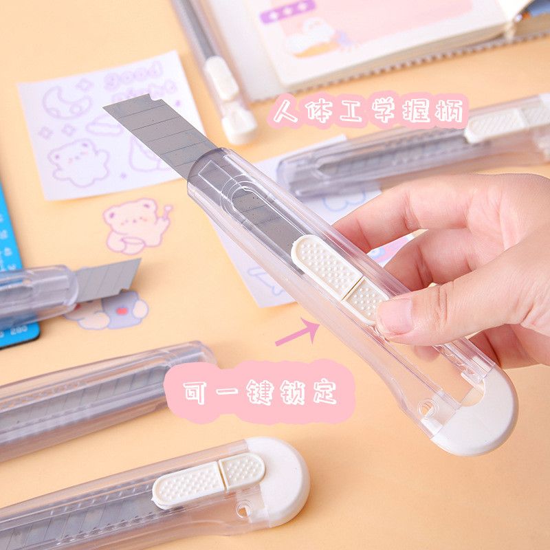  Dao Cắt Giấy Tháo Rời Nhanh Trong Suốt - Dao Tiện Ích Phong Cách Đơn Giản Dành Cho Sinh Viên [GIAO HÀNG 2-10 NGÀY | SỈ TỪ 2 TRIỆU | CÓ THỂ IN LOGO] 