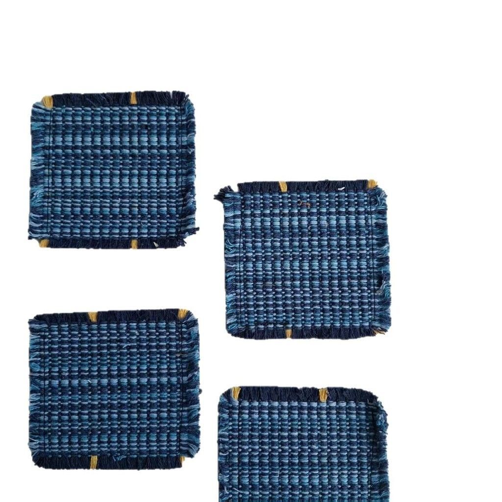  Tấm Lót Cốc Vải Cotton Họa Tiết Kẻ Sọc Nhiều Màu - Lót Cách Nhiệt Cốc Trà Tua Rua, Trang Trí Bàn Ăn, Phòng Khách [GIAO HÀNG 2-10 NGÀY | SỈ TỪ 2 TRIỆU | CÓ THỂ IN LOGO] 