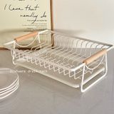  Giá Thoát Nước Bát Đũa Bằng Gỗ Màu Kem, Đen - Kệ Đựng Bát Đĩa Nhà Bếp, Rổ Đựng Đồ Ăn, Bồn Rửa Đa Năng [GIAO HÀNG 2-10 NGÀY | SỈ TỪ 2 TRIỆU | CÓ THỂ IN LOGO] 