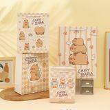  Túi quà bìa cứng trắng capybara dễ thương tinh tế cho sinh nhật 