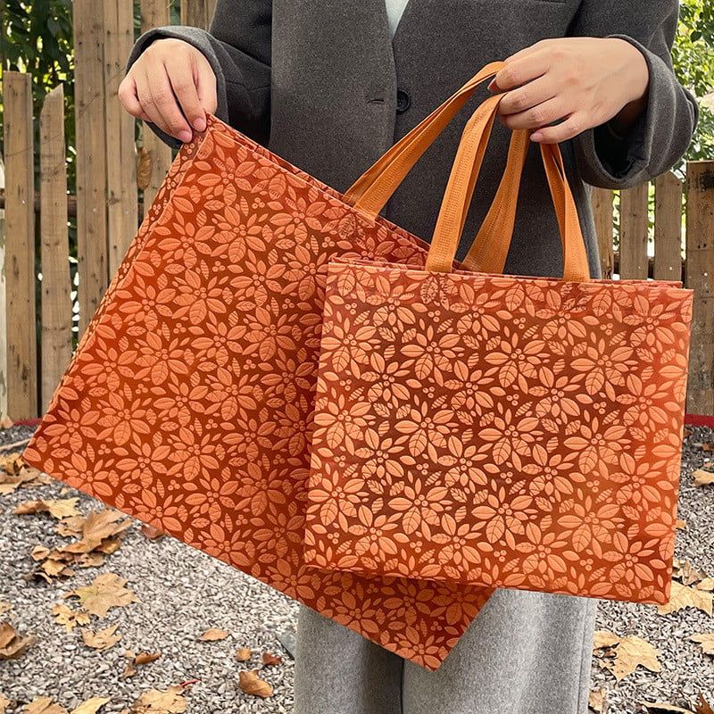  Túi xách vải không dệt dập nổi maple leaf đựng quần áo phụ nữ bao bì mua sắm 