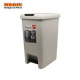  Thùng rác đôi có bàn đạp và nút nhấn màu trắng (15L) - Q25-0032 