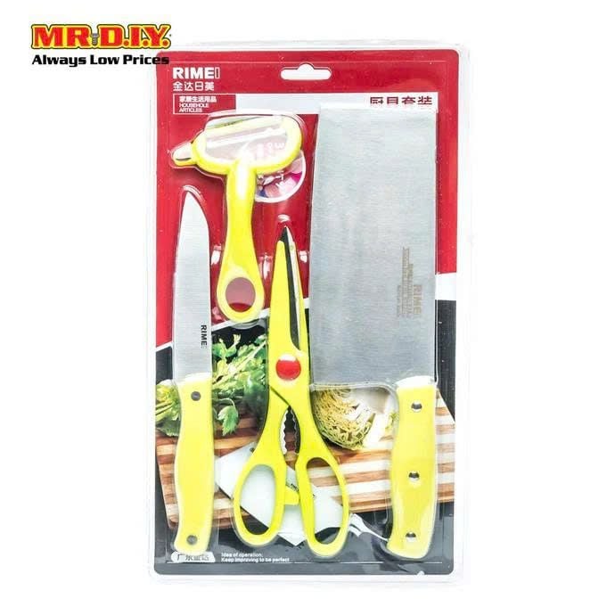  Bộ Dụng Cụ Nhà Bếp RIMEI 4 Món Thép Không Gỉ – Tiện Lợi & Sắc Bén - Q25-0040 