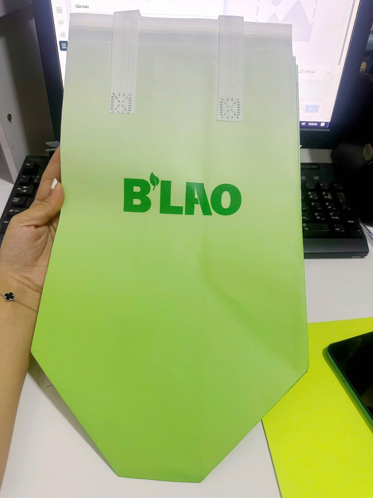  COMBO 10 Túi Vải Không Dệt B'LAO – Thân Thiện Môi Trường & Thời Trang -Q25-0045 