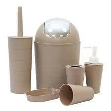  Bộ đồ dùng vệ sinh phòng tắm 6 trong 1 – Màu nâu - D26-026 