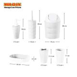  Bộ đồ dùng vệ sinh phòng tắm 6 trong 1 – Màu nâu - D26-026 