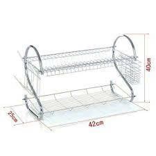  (MR.DIY) Giá phơi bát đĩa 2 tầng (39x65x25cm) - D26-027 