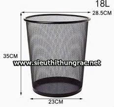  Thùng rác lưới kim loại (Cao 35cm x Rộng cm x Dài 29cm) - D26-036 