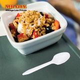  COMBO 4 gói Bộ thìa nhựa màu trắng (6.5 inch) (200 chiếc)- D26-072 