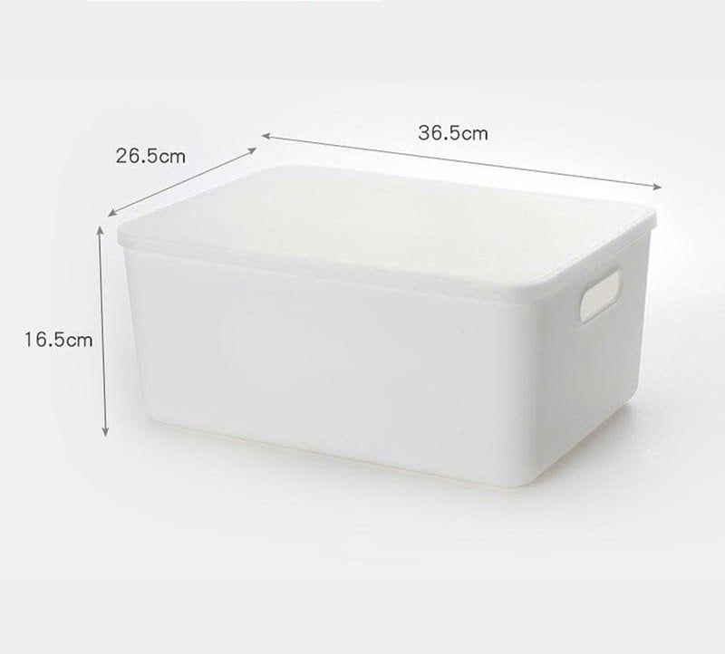  Hộp đựng đồ có nắp - Màu Trắng  (36,5 x 26 x 16 cm) - Q26-076 