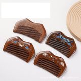  Lược Mini Gỗ đào cao cấp bằng gỗ đàn hương đen nguyên khối, thiết kế hình mèo con PK26-079 