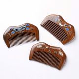  Lược Mini Gỗ đào cao cấp bằng gỗ đàn hương đen nguyên khối, thiết kế hình mèo con PK26-079 